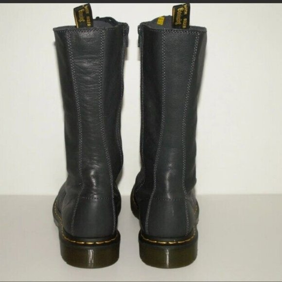 Dr Doc Martens Boots Blue Mid-Calf Zip Ladies US 11 UK 9 EU 43 Used Condition A+ - Picture 6 of 11